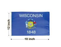 12"x18" Wisconsin Nylon Outdoor Flag